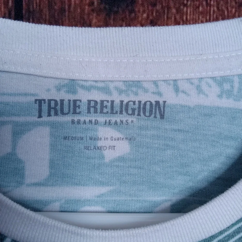 True Religion Men's Short Sleeve Crew Neck T-Shirt Size Medium Green
